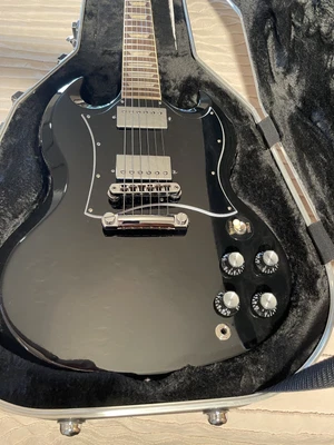 $1499 • Buy New 2021 Gibson SG Standard Ebony Black, W/Hard And Soft Case.   Made In USA!
