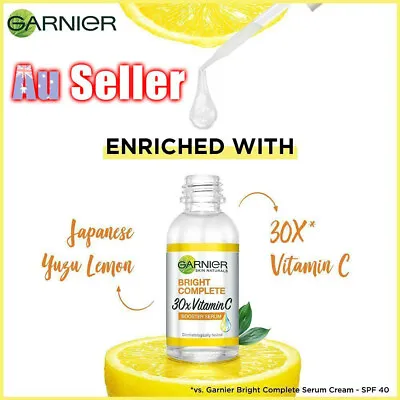 $15.68 • Buy Garnier Bright Complete VITAMIN C Booster Face Serum 30 Ml Anti Aging Wrinkle