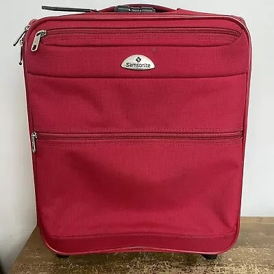 Samsonite Red Suitcase Small Cabin Soft Shell • £29.95