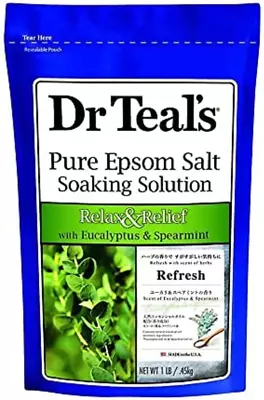 Pure Epsom Salt Soaking Solution With Eucalyptus And Spearmint Small 450G • $19.99