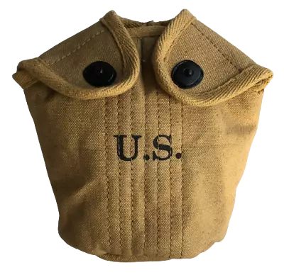 U.S WW2 M1910 Canteen Water Bottle Webbing Gear Canvas Cover Reproduction- Khaki • $37.11