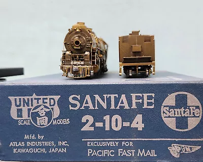 PFM/United - Brass HO - Santa Fe 2-10-4 Steam Locomotive • $355