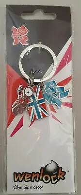 London 2012 Olympic Games Keyring Set - Wenlock Olympic Logo Union Jack - Sealed • £7.99