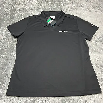 VM Ware Polo Shirt Womens XL Black Nike Golf DriFit Computing Virtual NWT • $5.48