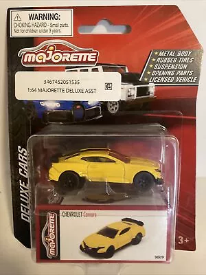 NEW HTF MAJORETTE Deluxe Car Yellow Chevrolet Camaro 1/64 9609 SAME DAY BOX SHIP • $15.99