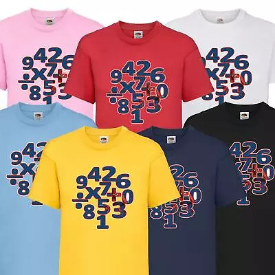 New Boys Girls 2022 Novelty Spiderman Maths Day T-Shirt Number Kids School Tee • £5.49