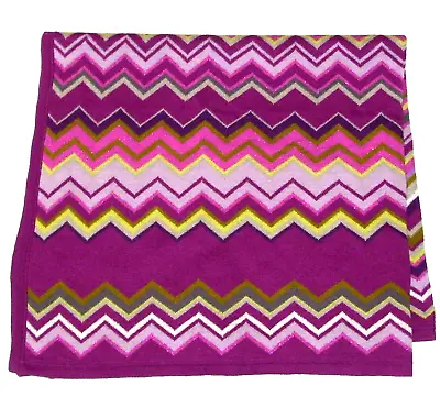 Missoni Target Purple Green Zigzag Baby Blanket Chevron Knit Sweater Security • $34.28