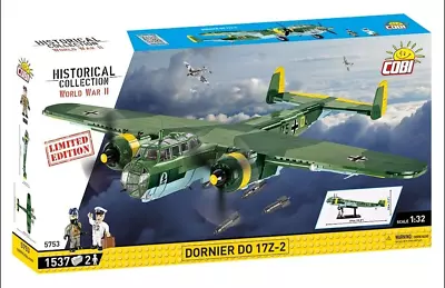 $199.99 • Buy Limited Edition Bomber DORNIER DO 17Z-2 COBI 5753 1/32 Bricks Model 1537 Blocks