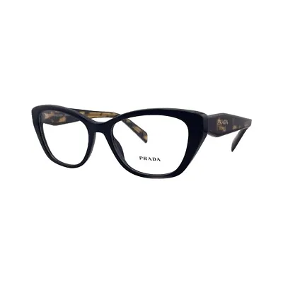Prada PR 19WV Women's Black Cat Eye Eyeglasses Frames 53mm 17mm 140mm - 1AB-1O1 • $120