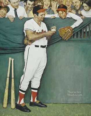 Norman Rockwell Baseball Great Brooks Robinson Canvas Print 16 X 20 • $39.99