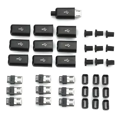 10Pcs Micro USB 5 Pin Welding Type Male Plug Connectors Charger Plug A3GS • $2.50