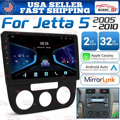 32GB For VW Jetta 5 2005-2010 Android 13 Car Stereo Radio GPS Navi CarPlay WIFI • $136.25