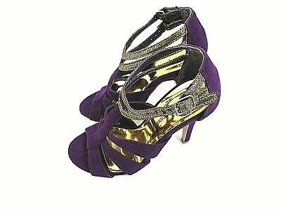 Internacionale Womens Shoes Purple & Gold 4  Stiletto Heel UK 4 EU 37 • £9.32