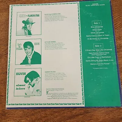 Elvis Presley Lp Cas-2428 Christmas Album  Mega Rare Green Back Nm To Mint • $25.99