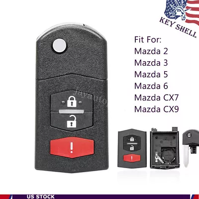 For Mazda 2 3 5 6 CX7 CX9 Flip Remote Key Fob Case Shell Replacement Repair Kit • $9.99