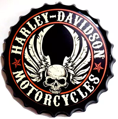 $45 • Buy HARLEY DAVIDSON Metal Sign 40x40cm Retro Shed Garage Bar Man Cave Wall Hanging