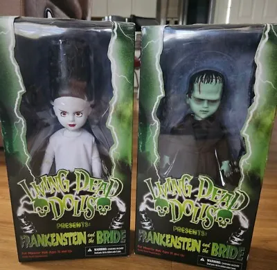 Universal Studios Frankenstein Monster And Bride. Living Dead Dolls Mezco  • $195