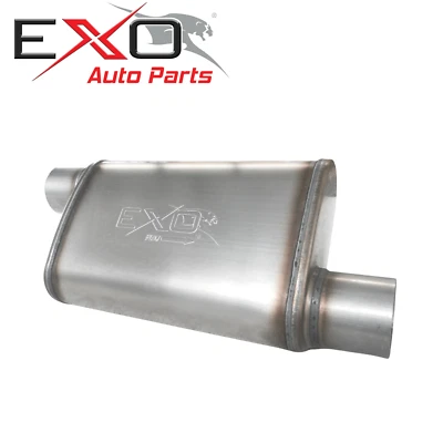 $99.99 • Buy 2.5  Inch Race Muffler Car Exhaust Stainless Steel 4  X 9  X 14  Offset/Offset