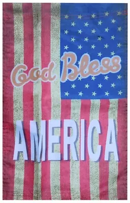 12X18 God Bless America USA Vintage 12 X18  100D Poly Nylon Car Boat Flag Sleeve • $9.88