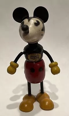 3.5” Antique 1930's Composition & Wood Mickey Mouse Walt Disney Doll! Rare! • $279.99