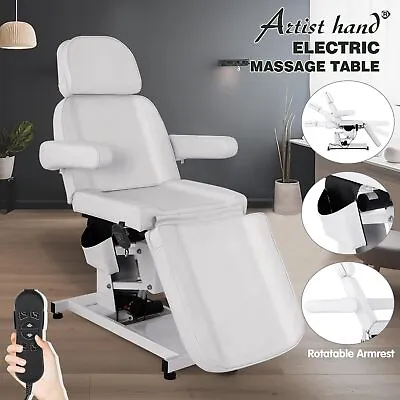 White 3 Motor Electric Hydraulic Facial Bed Massage Table Tattoo Chair W/ RC • $599.90