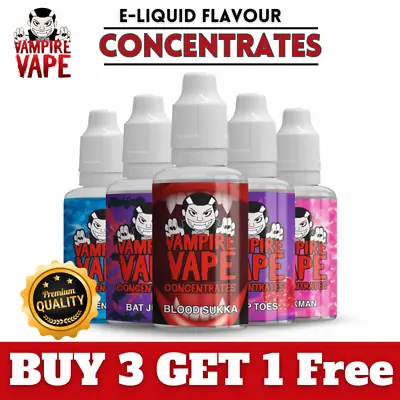 Vampire Vape Concentrates With New Special Flavours | Buy 3 Get 1 Free |Uk Stock • £9.95