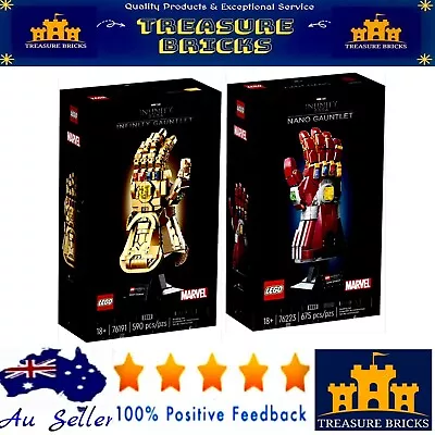 LEGO Marvel 76191 Infinity Gauntlet & 76223 Nano Gauntlet BRAND NEW SEALED MINT! • $329.99