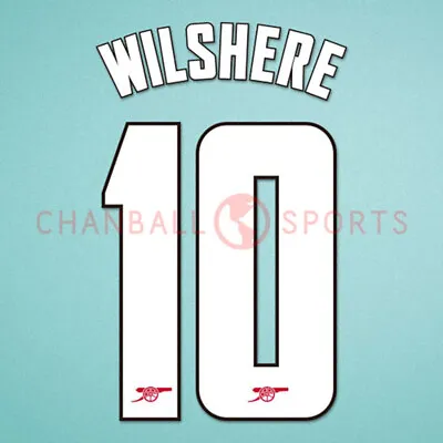 Wilshere #10 2012-2013 Arsenal FA Cup/Capital One Cup Homekit Nameset Printing • £13.19