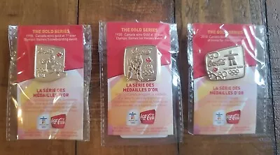 2010 Vancouver Olympic Winter Games Coca-Cola The Gold Series Pins Set Of 3 • $4.37