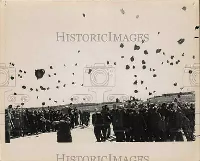 1978 Press Photo Officers Throw Hats In Air At Graduation Lackland AFB Texas • $29.88