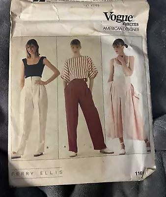 Vintage Vogue American Designer Pattern #1161 By Perry Ellis Size 10 • $19.95