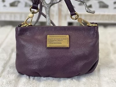 MARC BY MARC JACOBS Q Percy Small BURGUNDY Leather Crossbody Bag Classic Style • $199.95