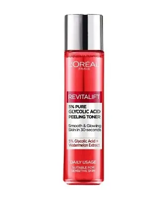 L'Oreal Paris Revitalift Pure 5% Glycolic Acid Peeling Toner 180ml NEW  • £11.66