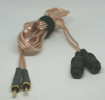 $25.99 • Buy  Bang Olufsen Tandberg  Speaker Cables 2Pin DIN Female To Male RCAs 5ft Pair NEW