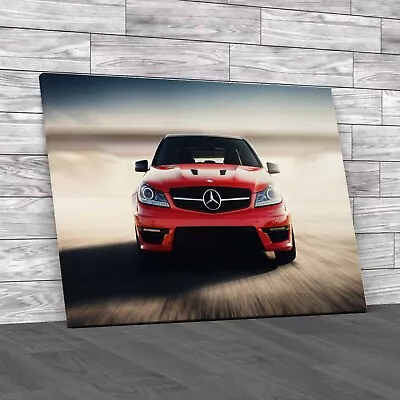  Mercedes C Class Sports Car Luxury Performance Canvas Print Large Picture Wall • £18.95