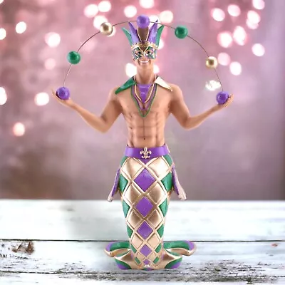 December Diamonds Big Easy Mardi Gras Jester Merman Large Display Statue 18.5 In • $219.99