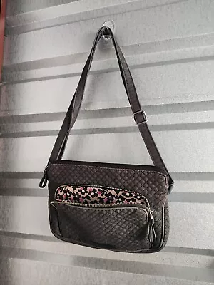 Vera Bradley Women's Microfiber Little Hipster Purse With RFID Protection Grey • $25