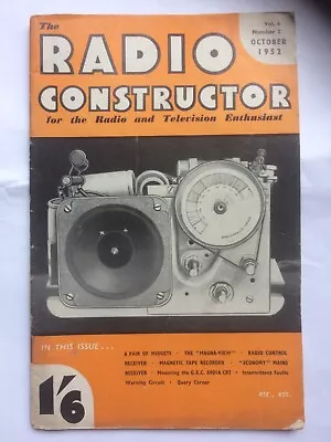 The Radio Constructor Magazine October 1952 Volume 6 Number 2 • £4.49