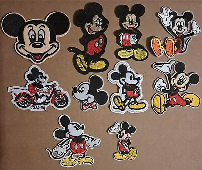 Disney Mickey Mouse Embroidered Iron On Patch 10 Pcs. • $25