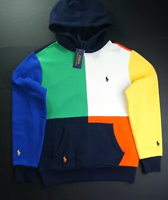 POLO RALPH LAUREN Big & Tall Colorblock Cotton Blend Fleece Pullover Hoodie NWT • $117.30