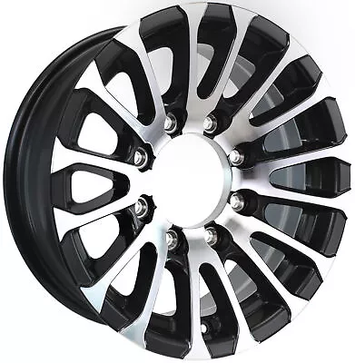 2-Pack Aluminum Trailer Wheels 16X7 8 Lug 6.5 Center Avalanche Matte Black • $219.97