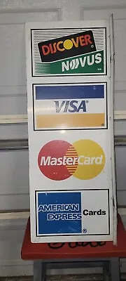 METAL Discover Master Card  Visa Am-X Advertising Sign • $57.50