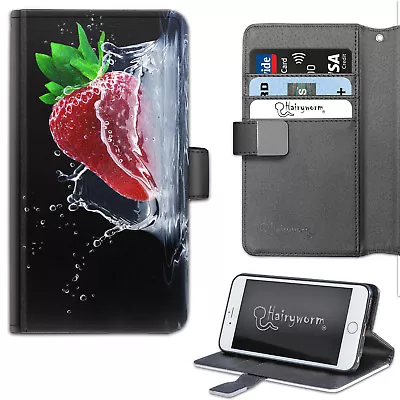 $36.43 • Buy Strawberry Splash Phone Case;PU Leather Flip Case;Cover For Samsung;Apple