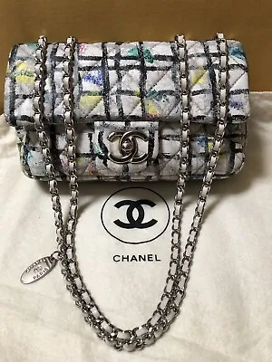 2014 Graffiti Multicoloured Chanel Mini Flap Bag Limited Edition Charm Lambskin • $4500