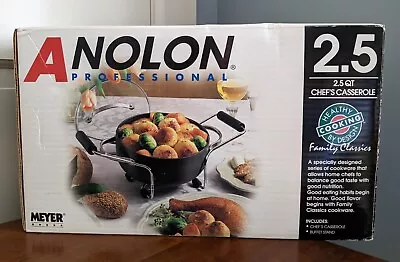 NEW! Meyer Anolon Professional Hard Anodized 2.5 Qt Chef's Casserole Buffet Pot • $45