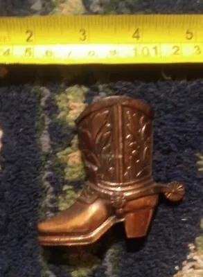 Vintage Metal Cowboy Boot With Spur Western Decoration Neat Small Piece • $8.27