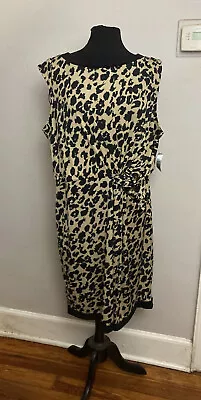 AA Studio Dress Career Stretch Animal Print 20W NWT • $17.99