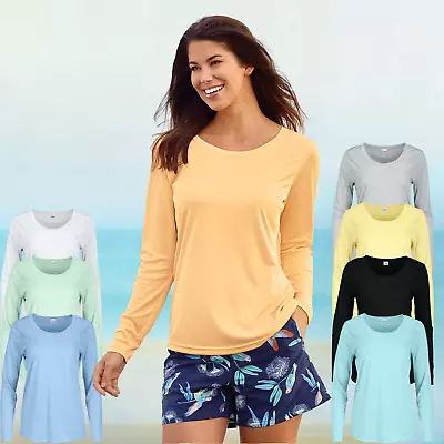 Women's Long Sleeve Microfiber Sun Protection Shirt UV SPF 50+ • $18.75