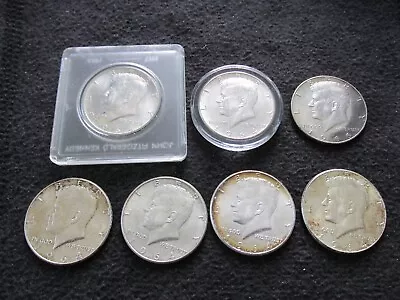 Lot Of 7 1964 Kennedy Silver Half Dollars • $53