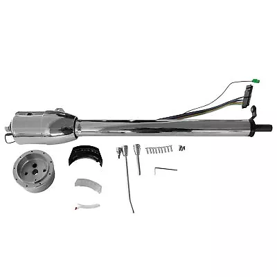 Auto Chrome 30  Tilt Steering Column No Key + Shift Indicator W/ Wheel Adapter • $154.14